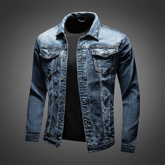 Veste en jean à manches longues pour homme - Image 1