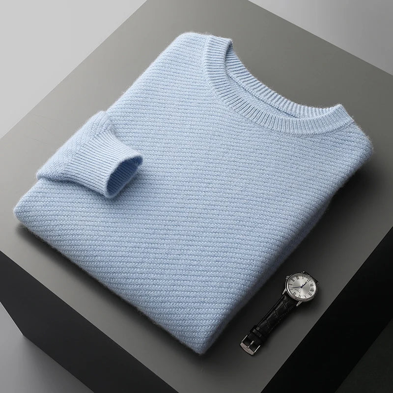 Pull texturé à col rond pour homme - Image 5