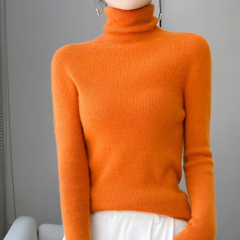 Pull Femme Coupe Ajustée en Maille Côtelée - Image 6