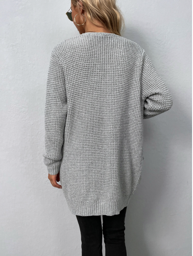 Cardigan Tricot Femme Ouvert sur le Devant - Image 2