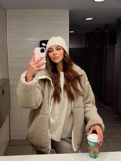 Veste Sherpa Femme Coupe Décontractée - Image 1