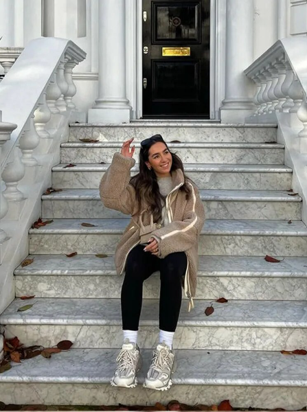 Veste Sherpa Femme Coupe Décontractée - Image 3