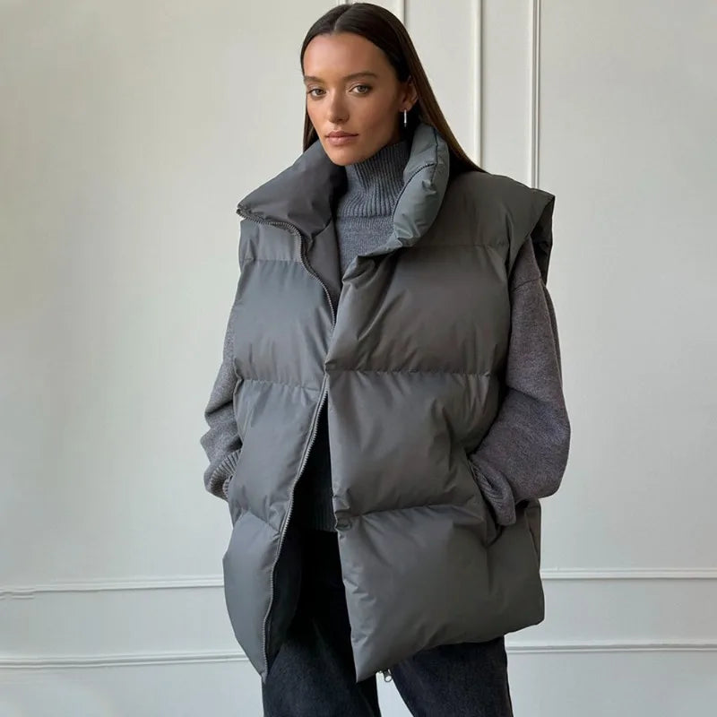 Veste matelassée sans manches pour femme - Image 3