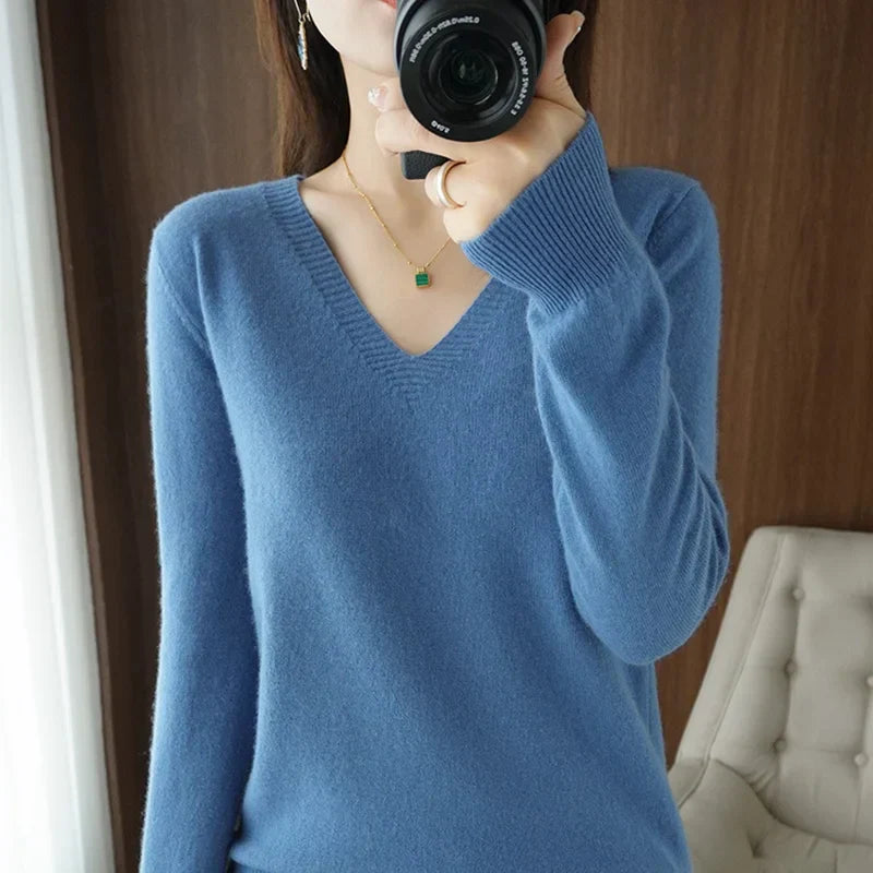 Pull en Tricot Femme Col V - Image 5
