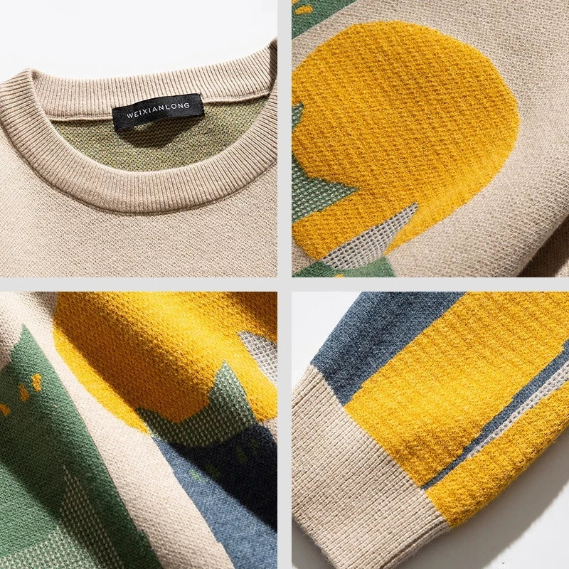 Pull Homme Col Rond Imprimé - Image 3