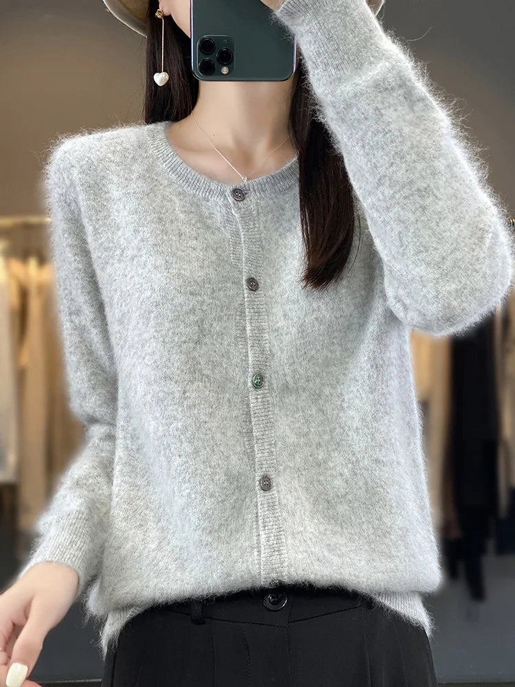 Cardigan Tricot Boutonné pour Femme - Image 1