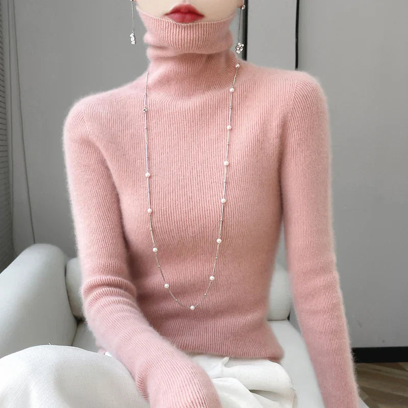 Pull Femme Coupe Ajustée en Maille Côtelée - Image 17