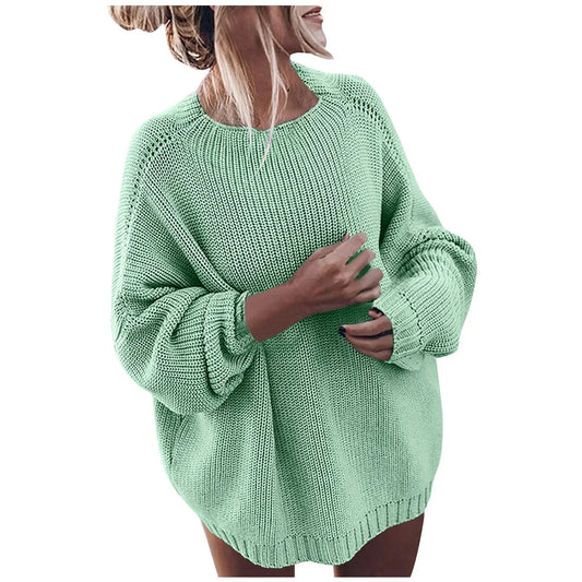Pull ample à col rond pour femme - Image 1
