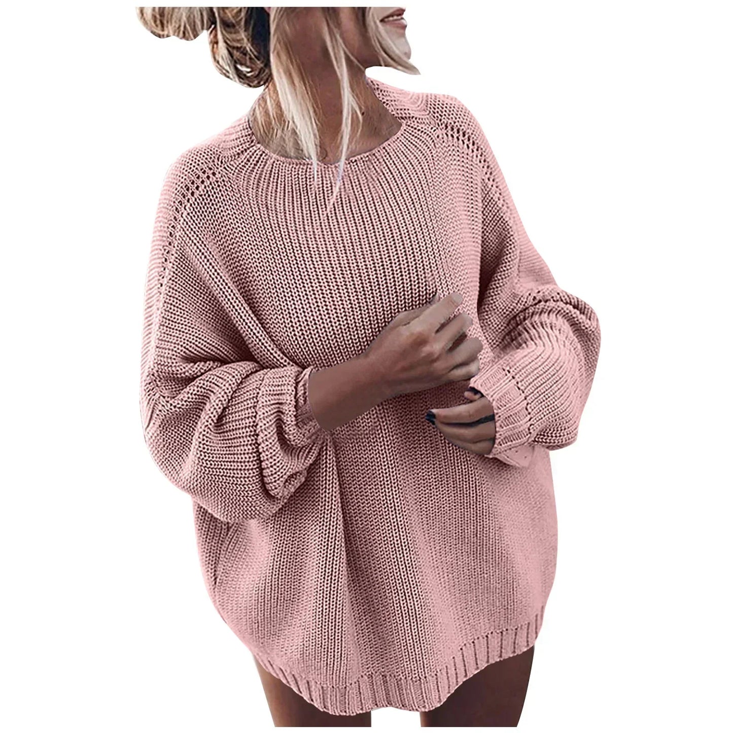 Pull ample à col rond pour femme - Image 3