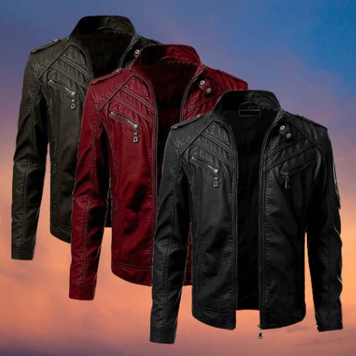 Veste de motard slim fit pour homme - Image 3