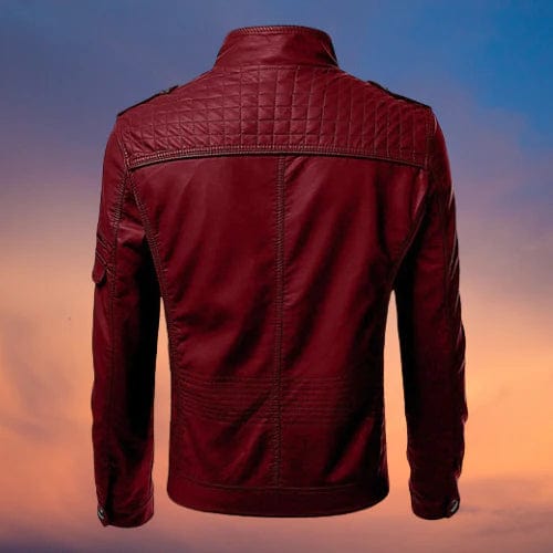 Veste de motard slim fit pour homme - Image 5