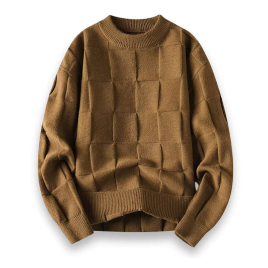 Pull à col rond à motifs pour homme - Image 1