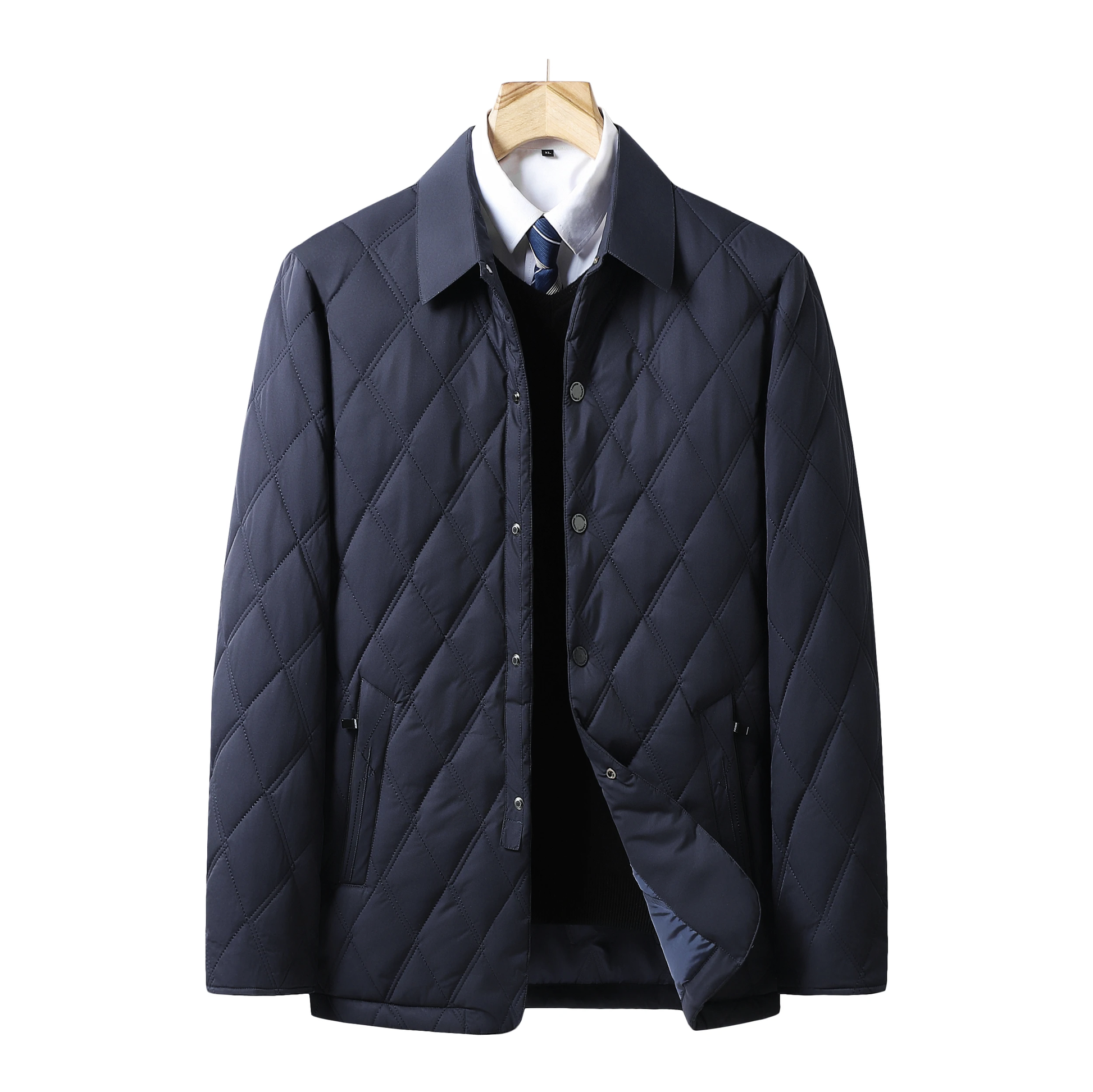 Veste matelassée boutonnée pour homme - Image 1