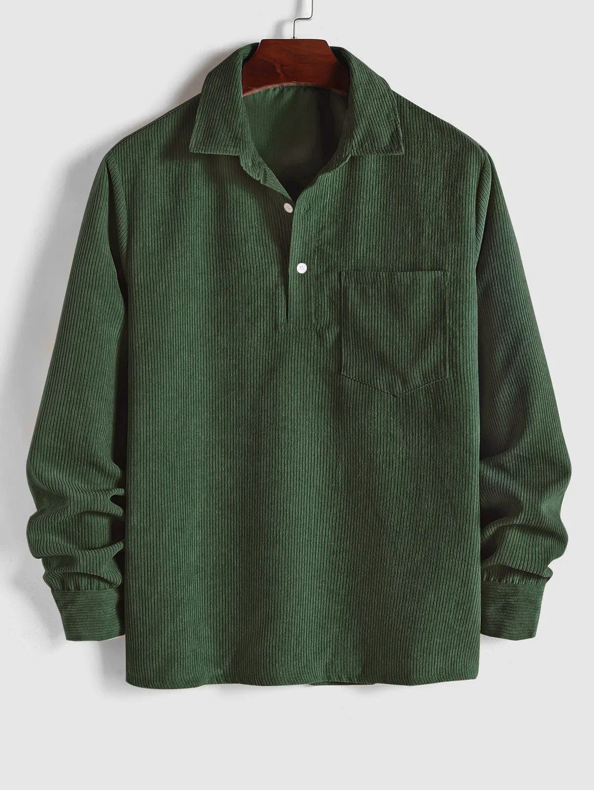 Chemise à Manches Longues et Col Cubain pour Homme - Image 4