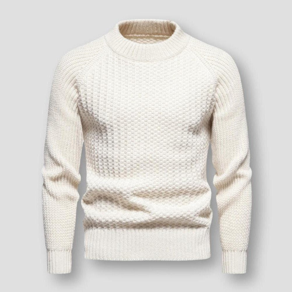 Pull texturé à col montant pour homme - Image 3