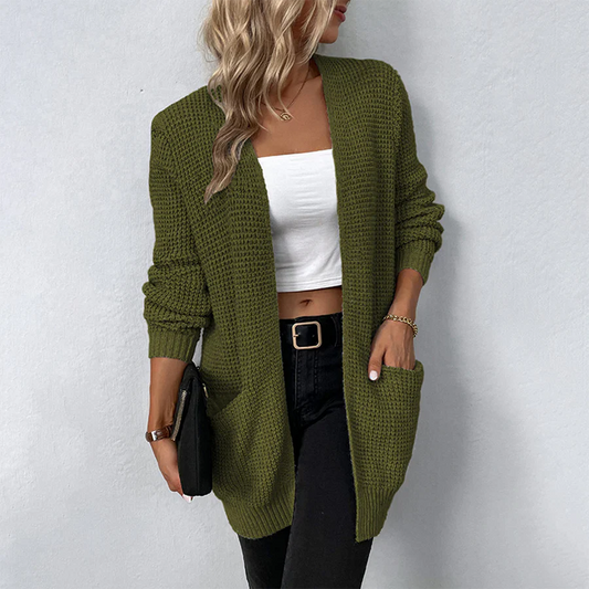 Cardigan Tricot Femme Ouvert sur le Devant - Image 1