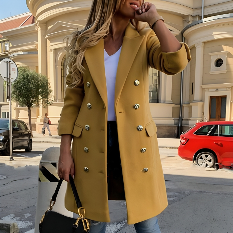 Manteau Long Croisé Femme - Image 2