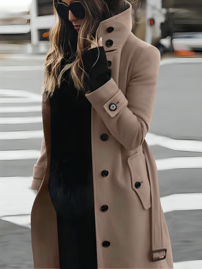 Manteau Long Ceinturé Femme - Image 2