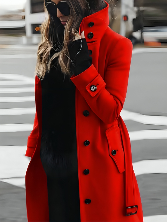 Manteau Long Ceinturé Femme - Image 3