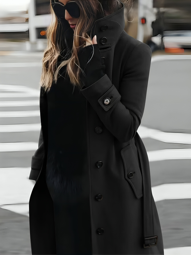 Manteau Long Ceinturé Femme - Image 4