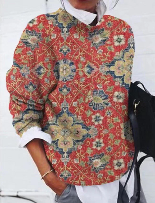 Pull à Manches Longues Imprimé Femme - Image 1