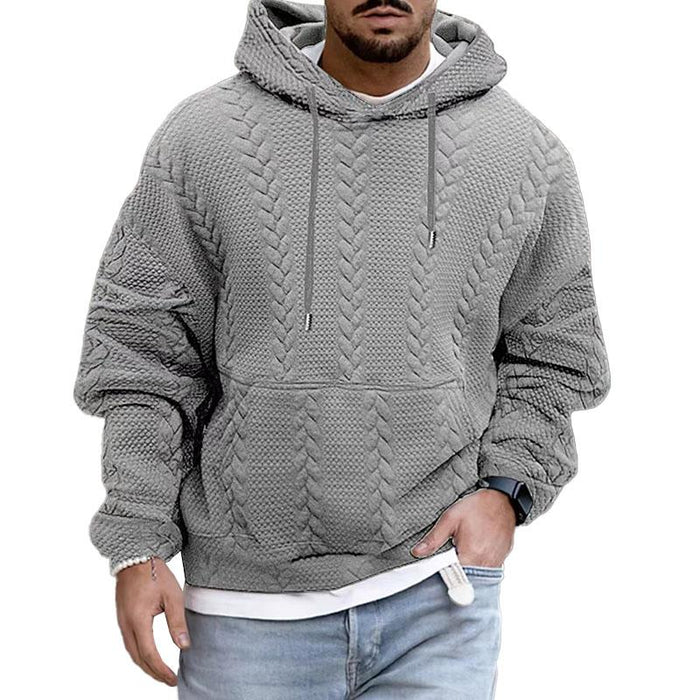 Sweat à capuche texturé pour homme - Image 1