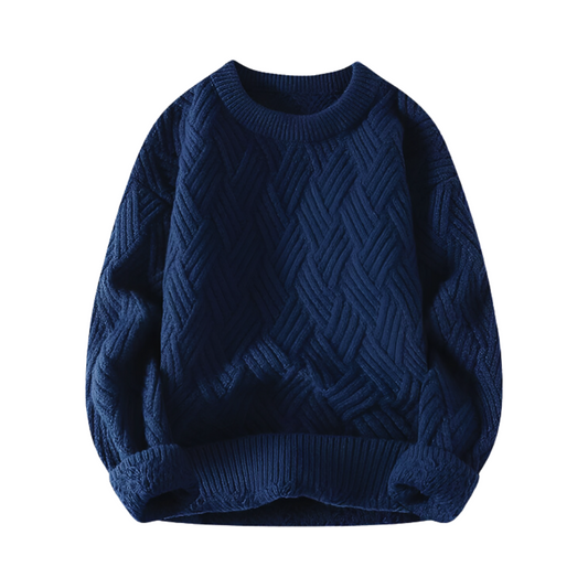 Pull texturé à col rond pour homme - Image 1