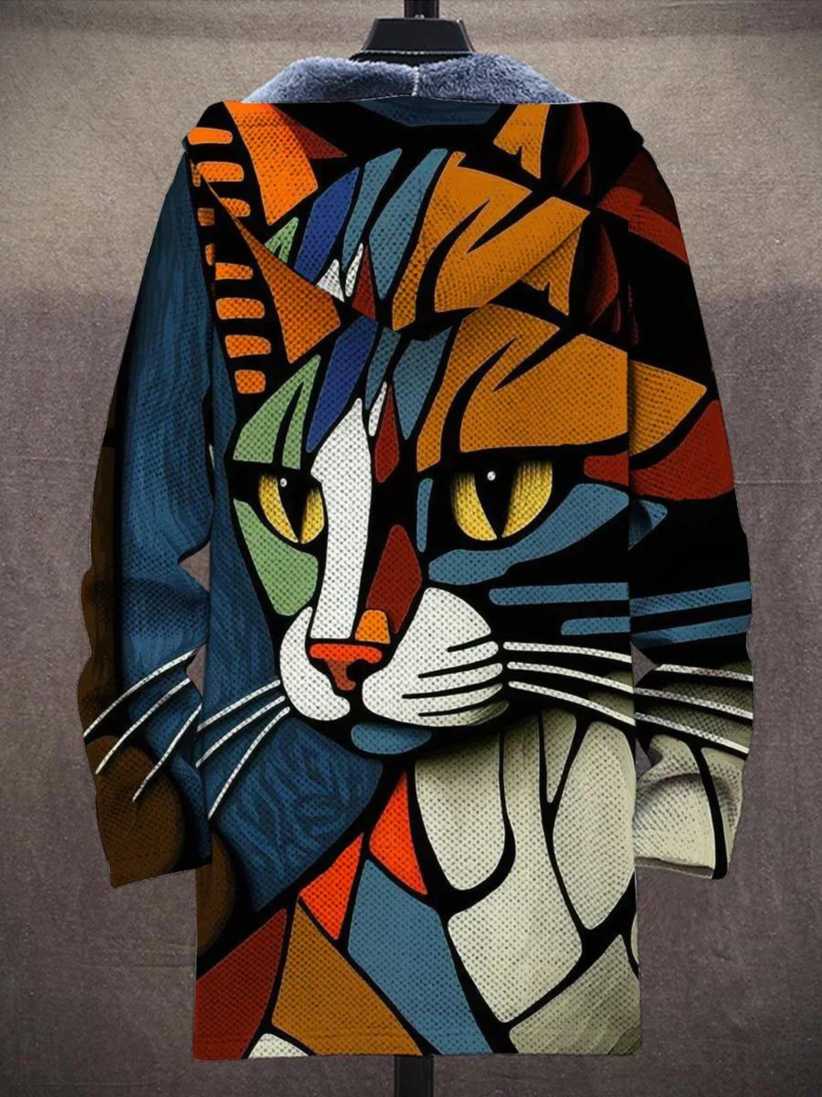 Veste Longue Imprimée Graphique pour Femme - Image 2