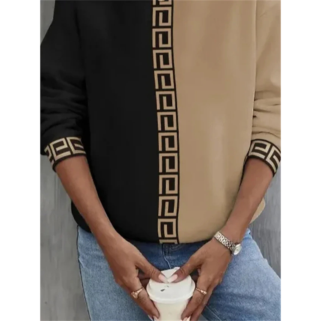 Pull Femme Manches Longues Color Block - Image 2