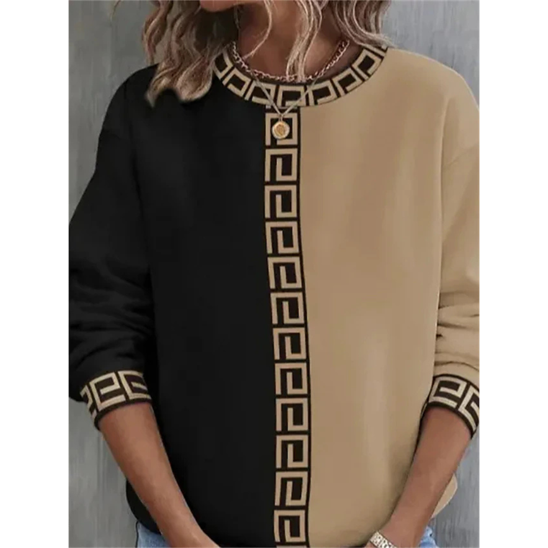 Pull Femme Manches Longues Color Block - Image 3
