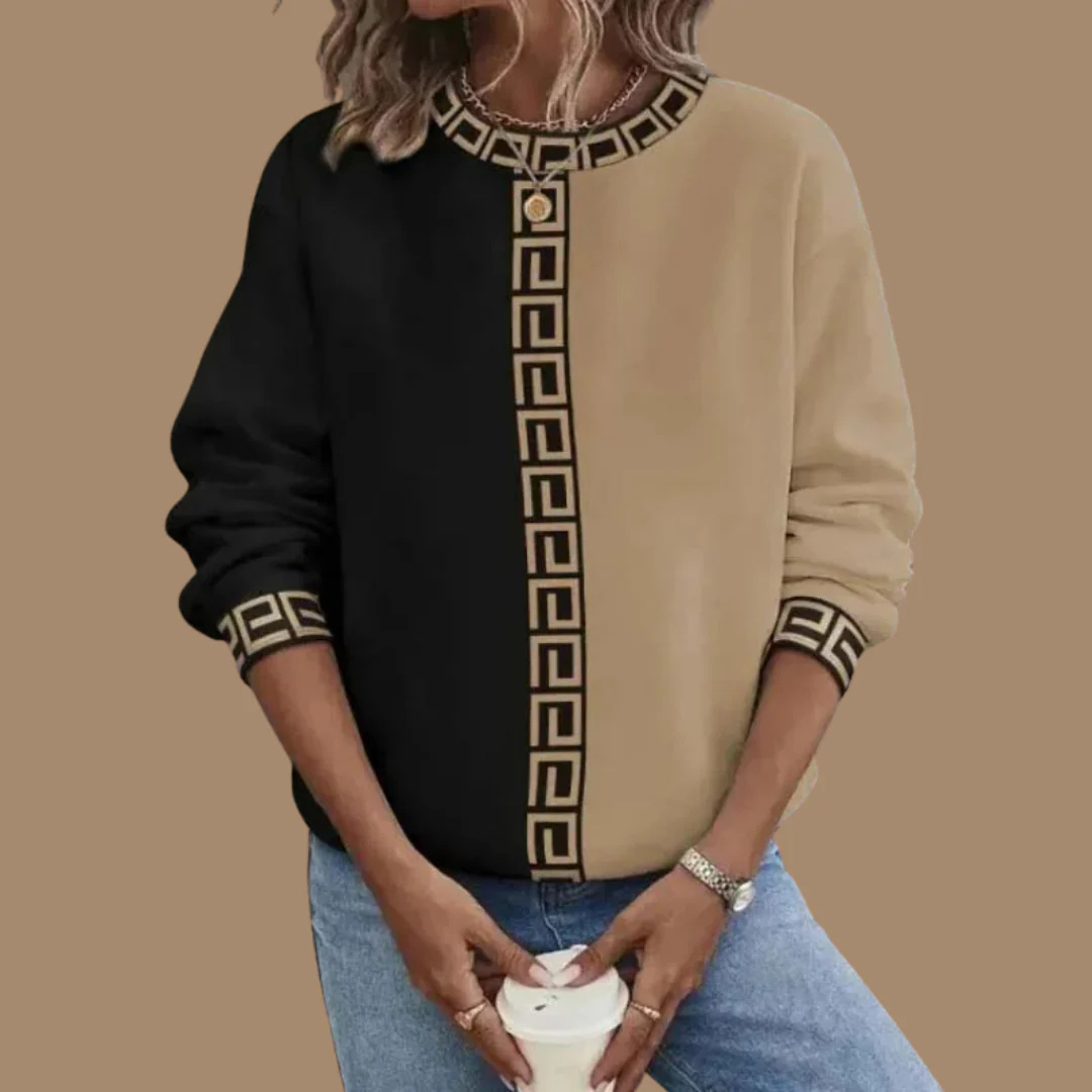 Pull Femme Manches Longues Color Block - Image 5
