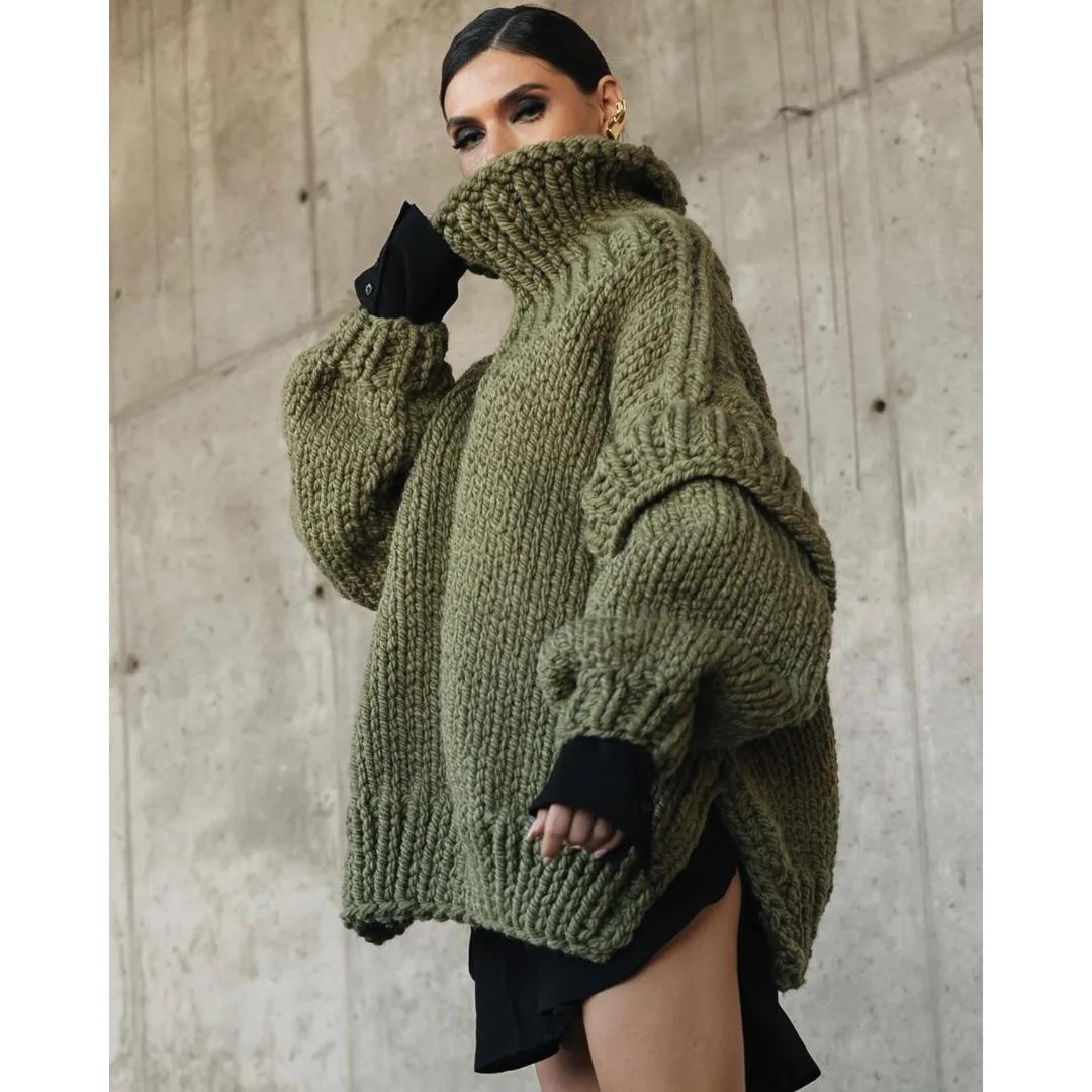 Pull Femme Oversize en Grosse Maille - Image 5