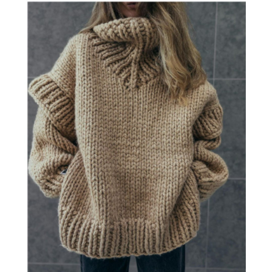 Pull Femme Oversize en Grosse Maille - Image 6