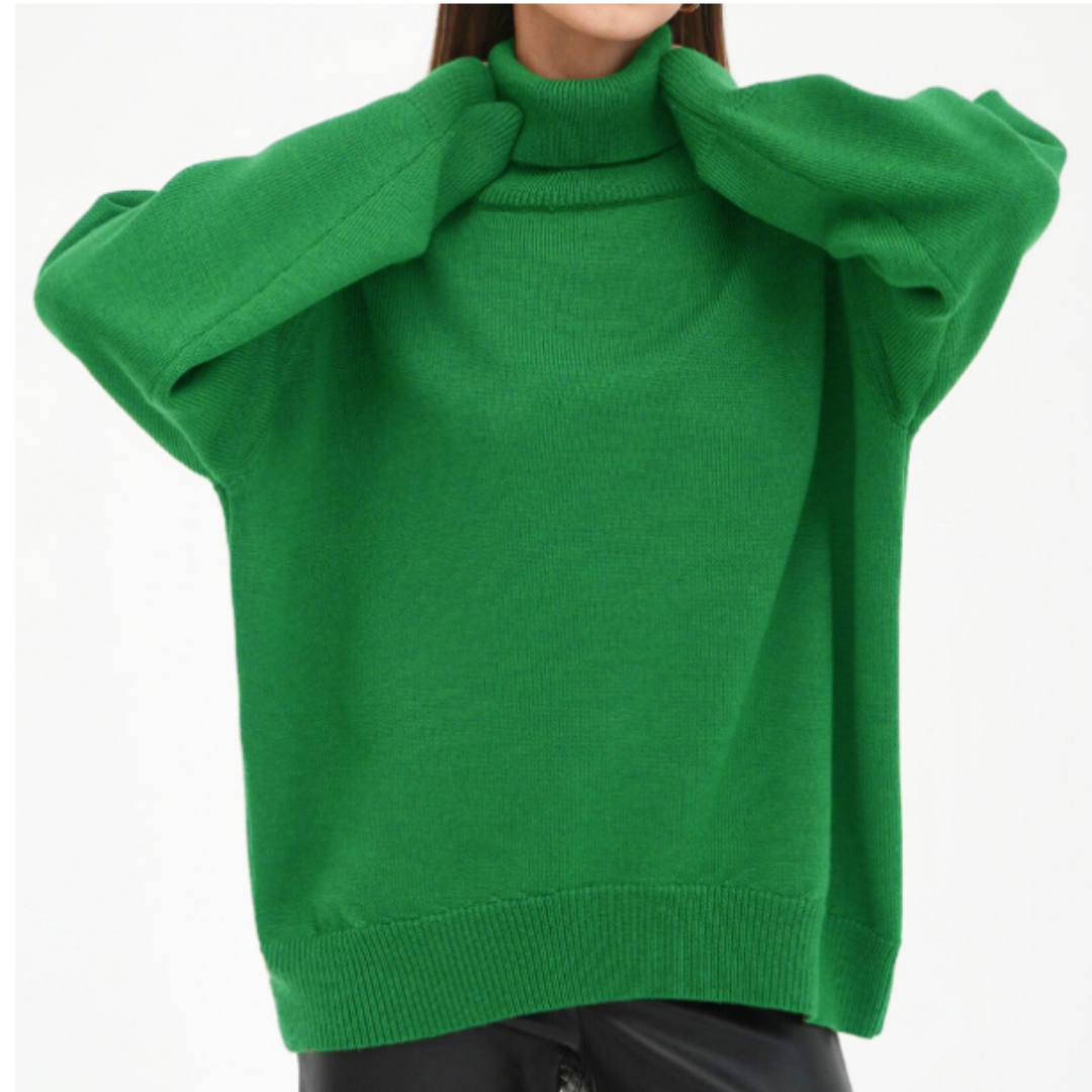 Pull à col roulé côtelé oversize pour femme - Image 6