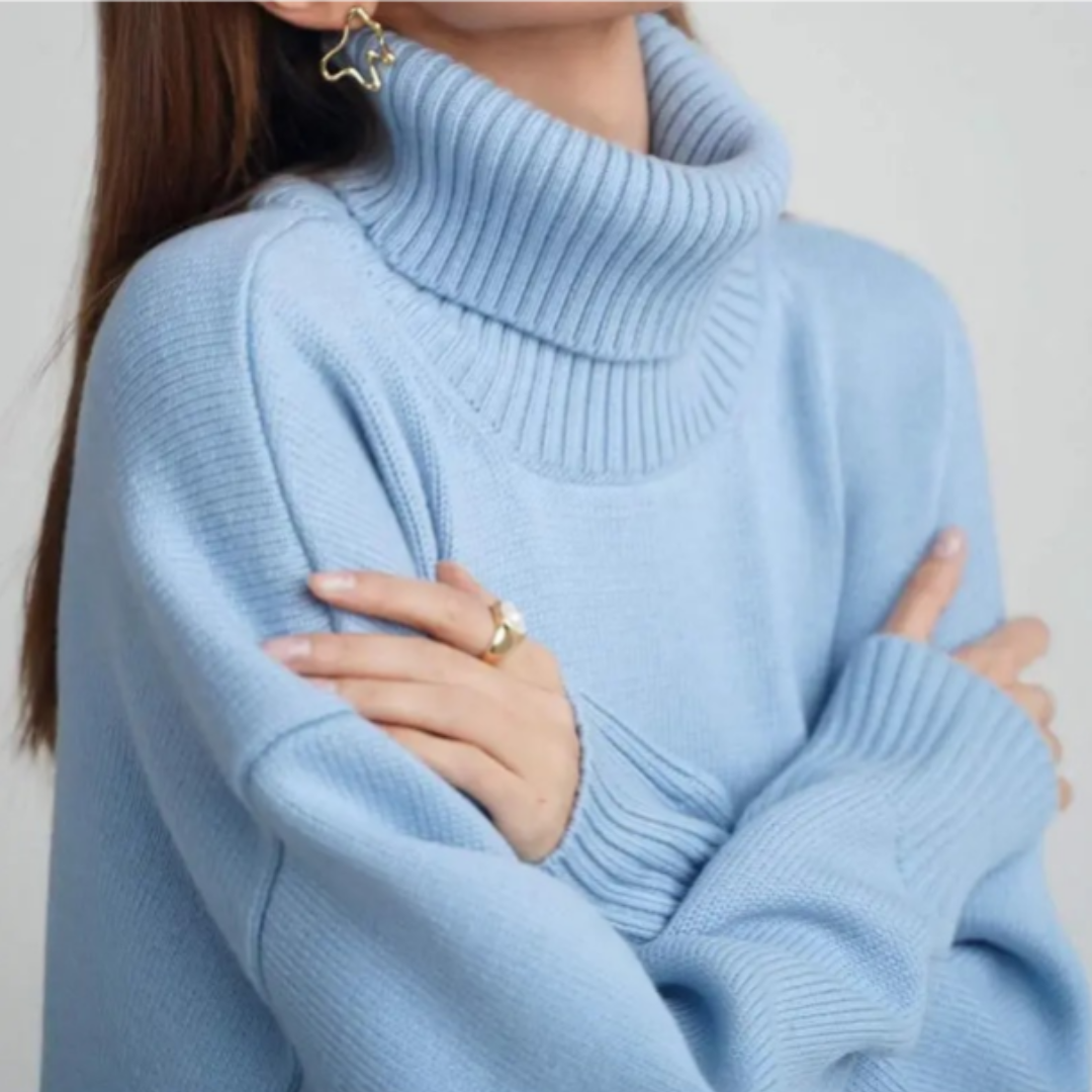 Pull à col roulé côtelé oversize pour femme - Image 9