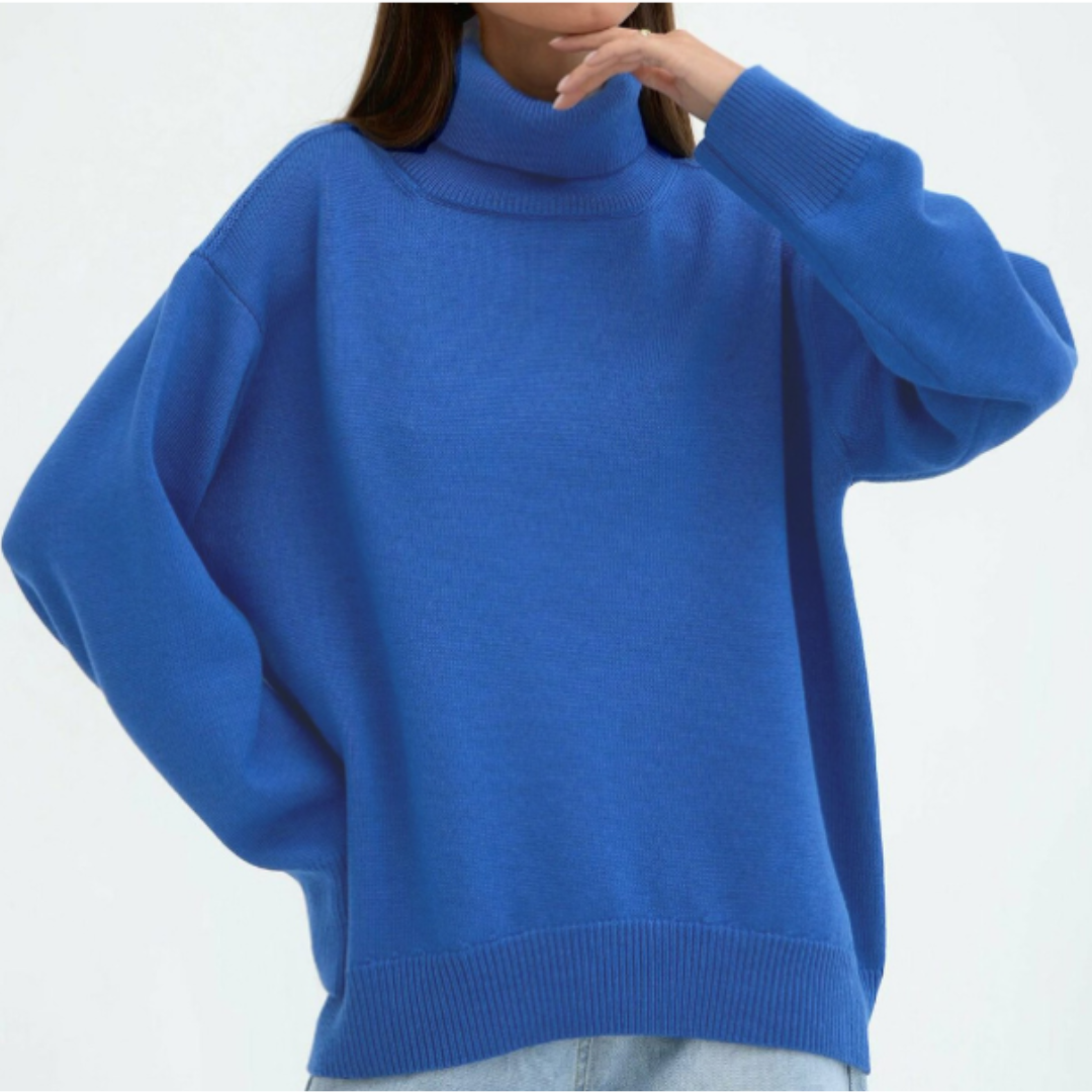 Pull à col roulé côtelé oversize pour femme - Image 8
