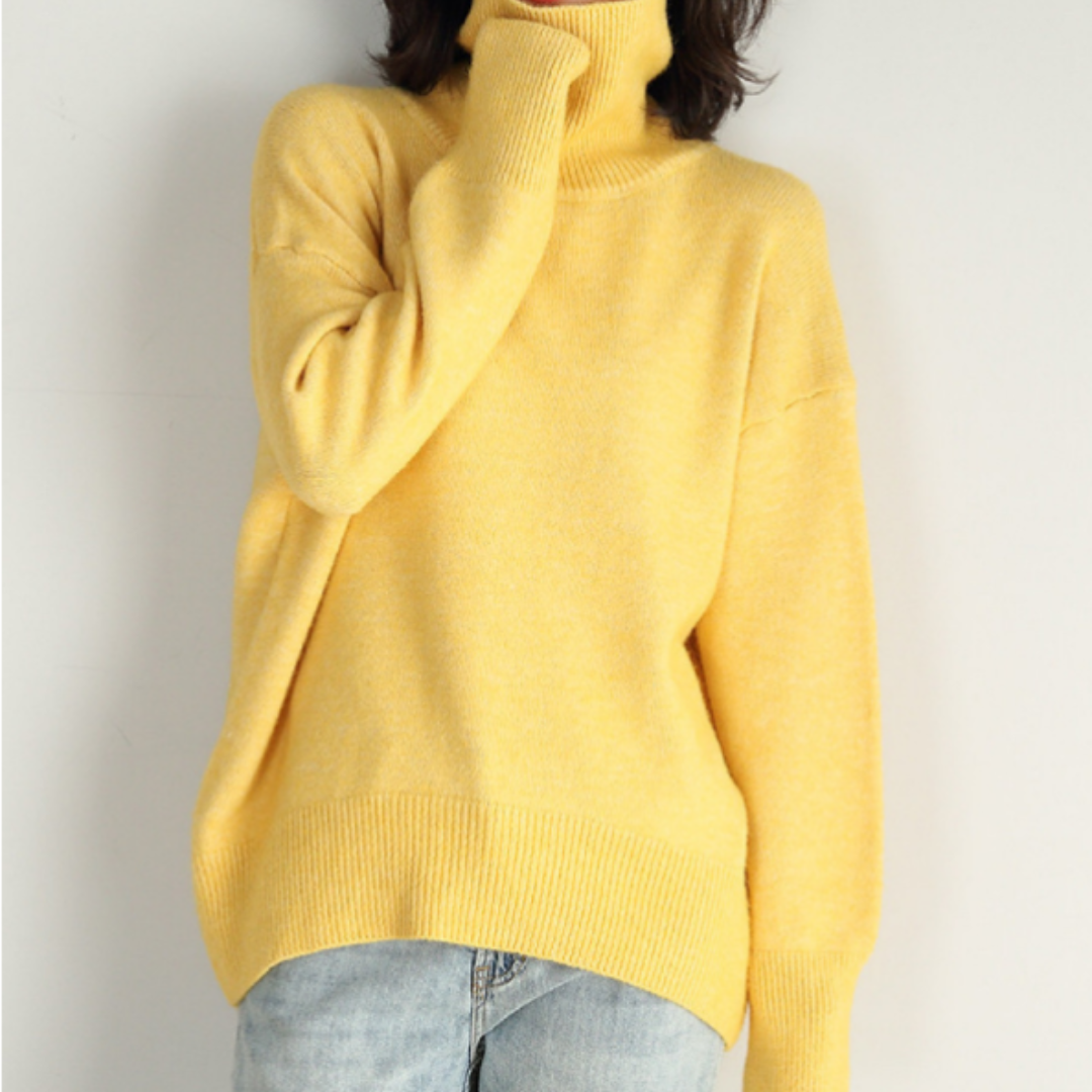 Pull à col roulé côtelé oversize pour femme - Image 5