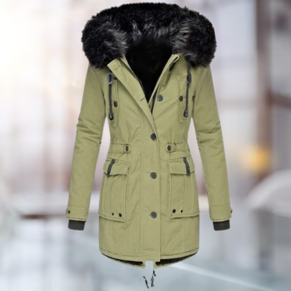 Parka Femme à Capuche en Fausse Fourrure - Image 2