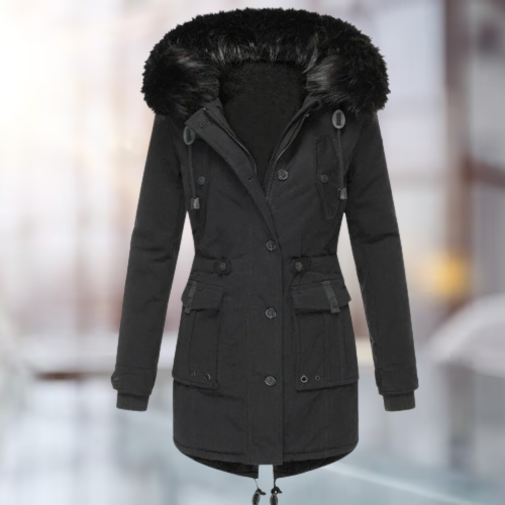 Parka Femme à Capuche en Fausse Fourrure - Image 5
