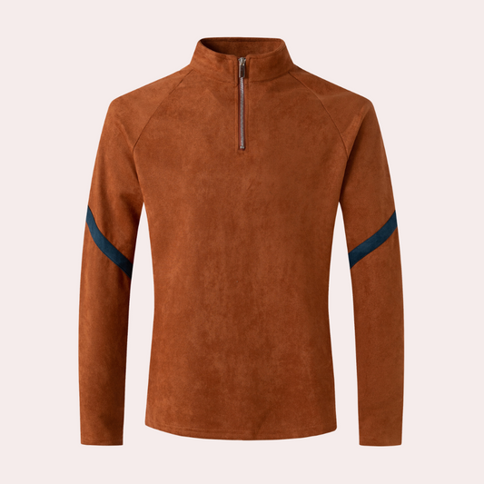 Pull à Manches Longues Homme avec Fermeture Éclair 1/4 - Image 1