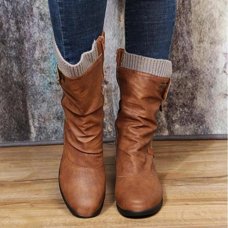 Bottes Mi-Mollet Souples Femme - Image 1