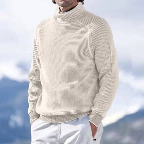 Pull à col roulé côtelé pour homme - Image 4