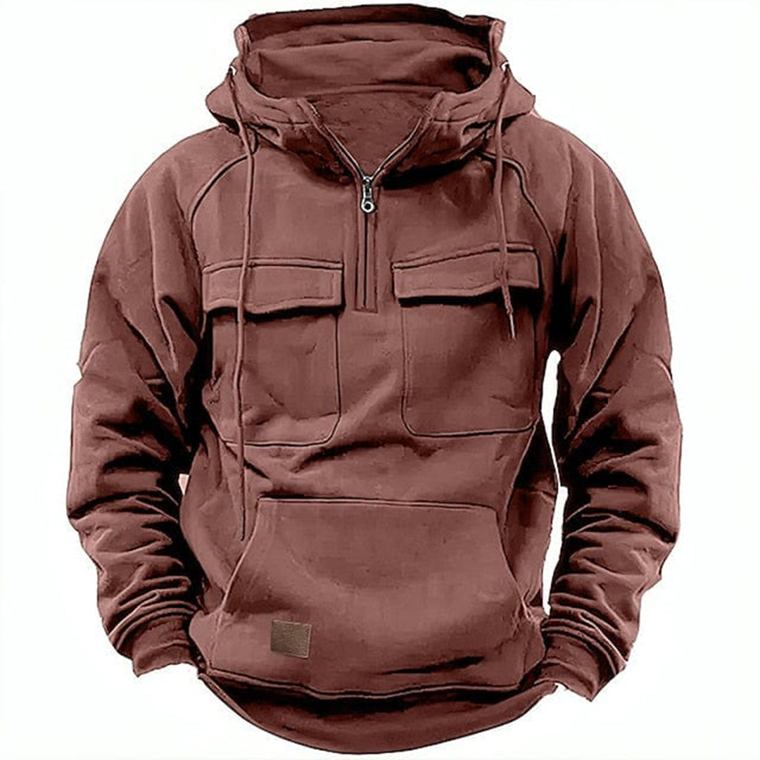 Sweat à Capuche Homme Demi-Zip - Image 6