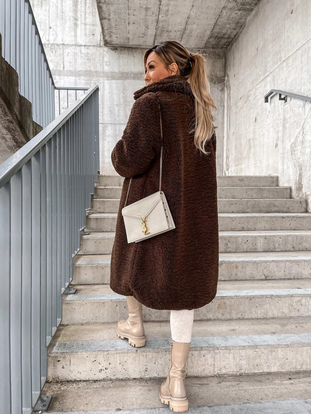 Manteau Long Teddy Femme - Image 10