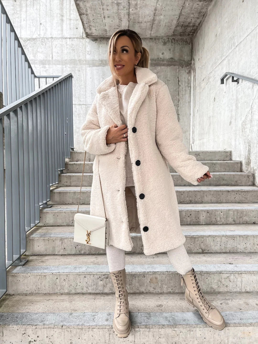 Manteau Long Teddy Femme - Image 3