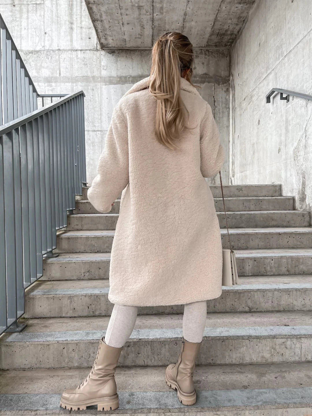 Manteau Long Teddy Femme - Image 4