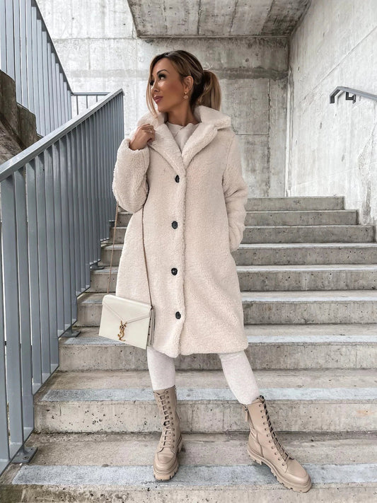 Manteau Long Teddy Femme - Image 2