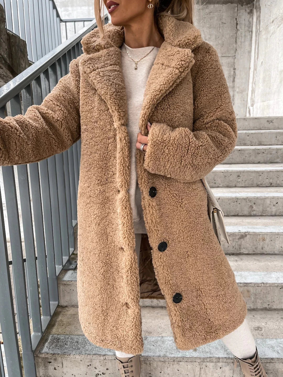 Manteau Long Teddy Femme - Image 6