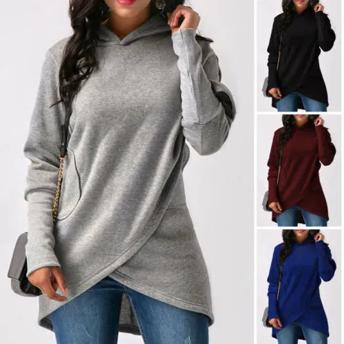 Pull Femme Cache-Cœur à Capuche - Image 9