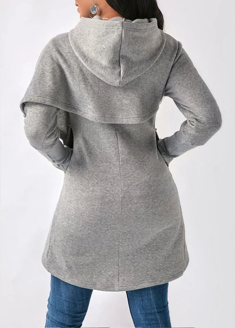 Pull Femme Cache-Cœur à Capuche - Image 4